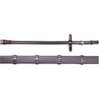 Saddlery Small Pimple Hybrid Rubber Reins with Leather Stoppers